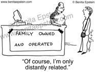 funny business cartoon customer family owned gorilla 1491
